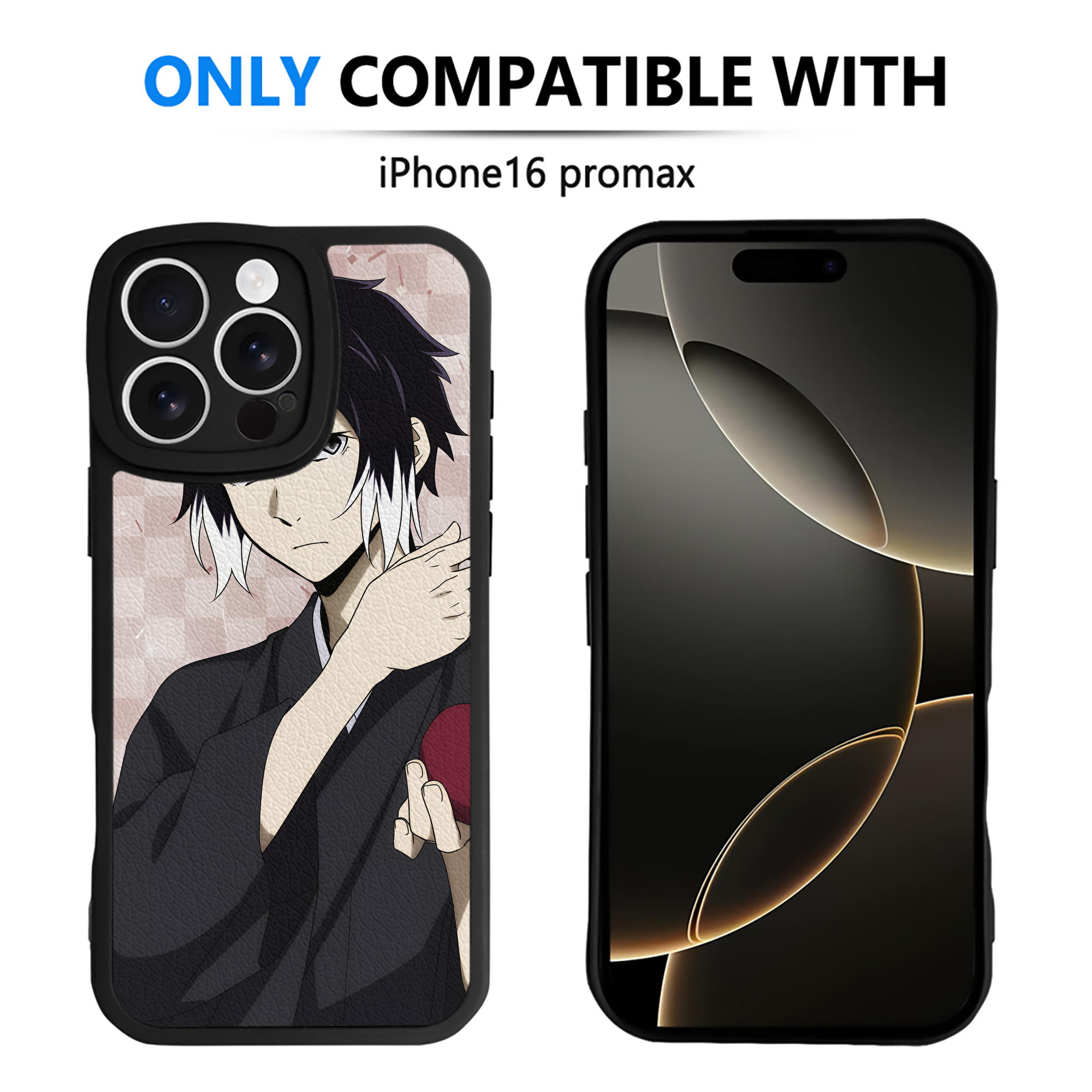 （画像用） 文豪ストレイドッグス Bungo Stray Dogs 【iPhone 16シリーズ対応】シリコンスマホケース（レザー調） 材質：シリコン